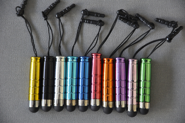 Mini-PVC-Touch-Pen 4.5 cm, vers. Farben