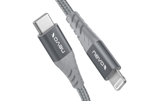 Lightning-Type C USB-Datenkabel-MFi-Nylon geflochten-silbergrau-3