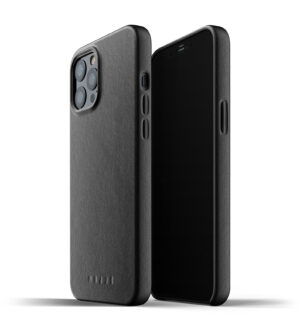 Mujjo - Full Leather Wallet Case für iPhone 13 Pro Max - Black