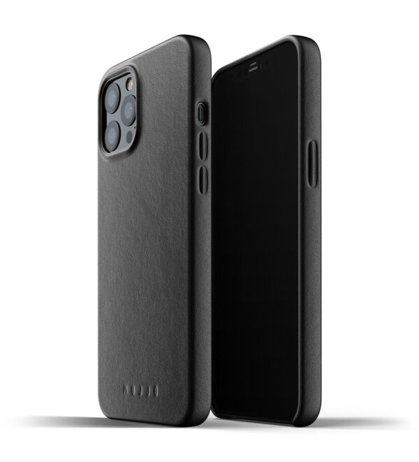 Mujjo - Full Leather Wallet Case für iPhone 13 Pro Max - Black