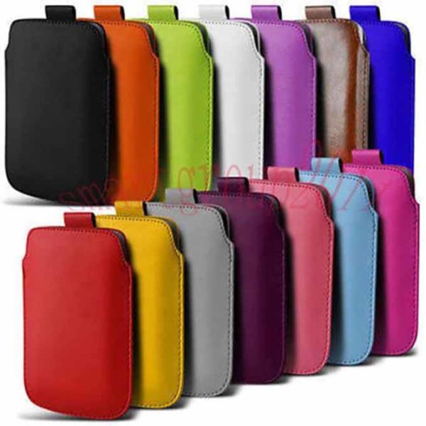 Bridge94 - Smartphone PU Leder Pouch - Pull Tab - diverse Modelle - diverse Farben