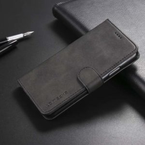 Bridge94 - iPhone Xs Max Flip Leder-Etui - Magnetverschluss - Kreditkartenfächer - Standfunktion - Anthrazit