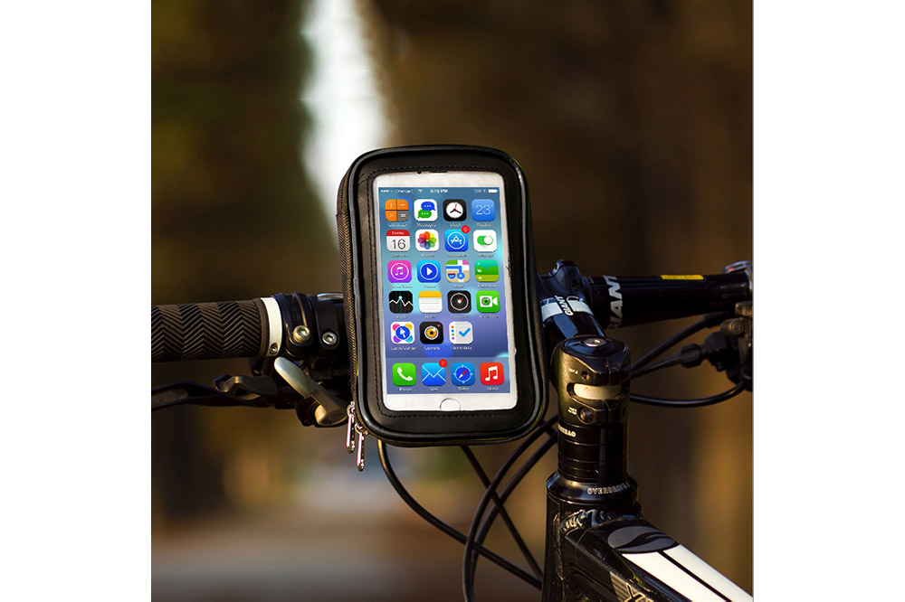 Bridge94 - Smartphone/GPS Lenkerhalterung wasserdicht für Velo Fahrrad  Kinderwagen Motorrad - Schwarz