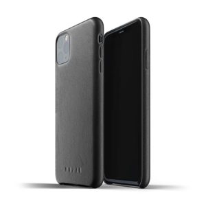 Mujjo - Full Leather Case - Edle und schön verarbeitetes Ledercover für iPhone 11 Pro (5.8") - Schwarz