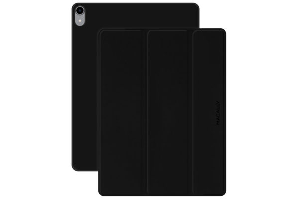 Macally Bookstand - Hochwertige Schutzhülle mit Stand- und Sleep-/Wakefunktion für iPad Pro 12.9" (2018) kompatibel mit Apple Pencil - Grau – Bild 3