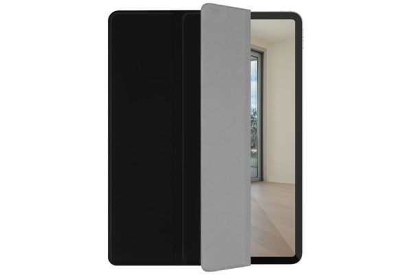 Macally Bookstand - Hochwertige Schutzhülle mit Stand- und Sleep-/Wakefunktion für iPad Pro 12.9" (2018) kompatibel mit Apple Pencil - Grau