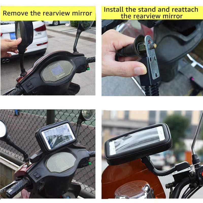 Bridge94 – Smartphone/GPS Lenkerhalterung wasserdicht für Velo Fahrrad  Kinderwagen Motorrad – Schwarz